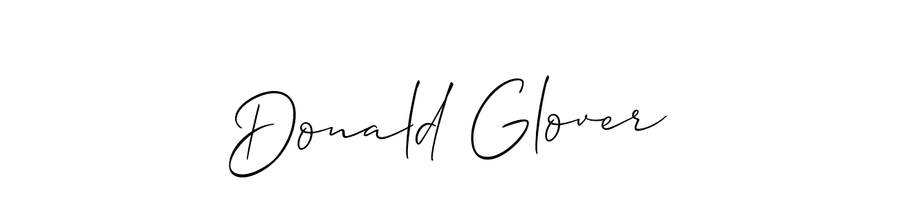 Create a beautiful signature design for name Donald Glover. With this signature (Allison_Script) fonts, you can make a handwritten signature for free. Donald Glover signature style 2 images and pictures png