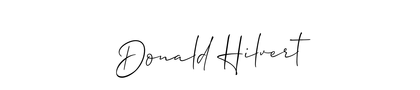 Design your own signature with our free online signature maker. With this signature software, you can create a handwritten (Allison_Script) signature for name Donald Hilvert. Donald Hilvert signature style 2 images and pictures png