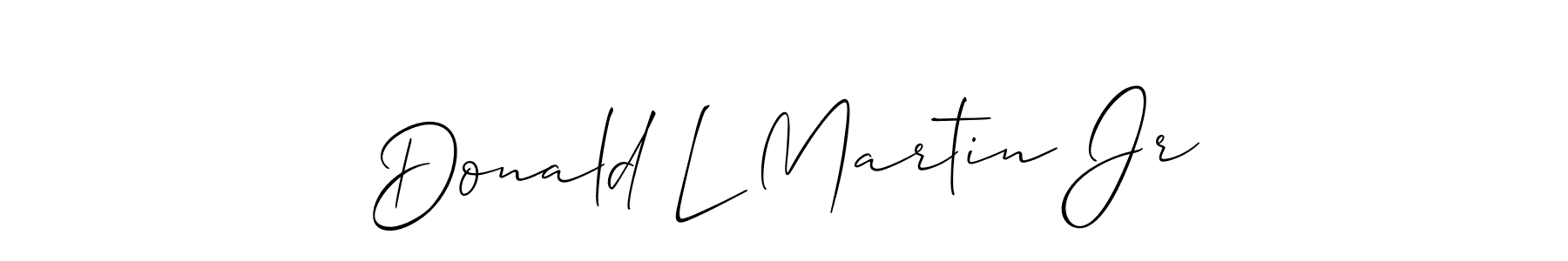 Similarly Allison_Script is the best handwritten signature design. Signature creator online .You can use it as an online autograph creator for name Donald L Martin Jr. Donald L Martin Jr signature style 2 images and pictures png