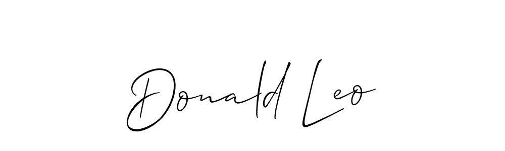 It looks lik you need a new signature style for name Donald Leo. Design unique handwritten (Allison_Script) signature with our free signature maker in just a few clicks. Donald Leo signature style 2 images and pictures png