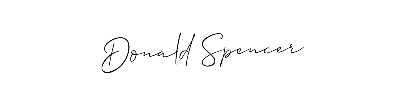 This is the best signature style for the Donald Spencer name. Also you like these signature font (Allison_Script). Mix name signature. Donald Spencer signature style 2 images and pictures png