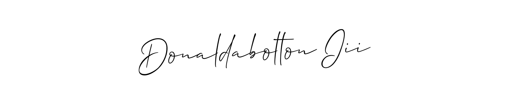 Similarly Allison_Script is the best handwritten signature design. Signature creator online .You can use it as an online autograph creator for name Donaldabolton Iii. Donaldabolton Iii signature style 2 images and pictures png