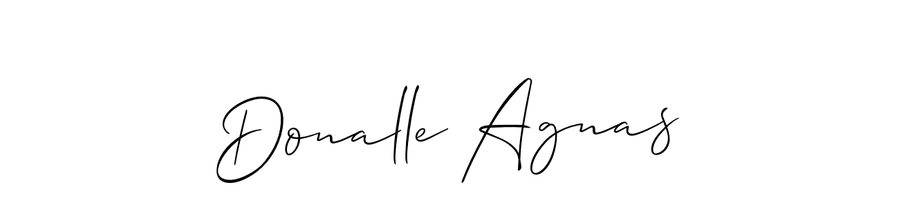 Also we have Donalle Agnas name is the best signature style. Create professional handwritten signature collection using Allison_Script autograph style. Donalle Agnas signature style 2 images and pictures png