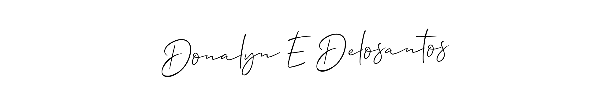 Make a beautiful signature design for name Donalyn E Delosantos. With this signature (Allison_Script) style, you can create a handwritten signature for free. Donalyn E Delosantos signature style 2 images and pictures png