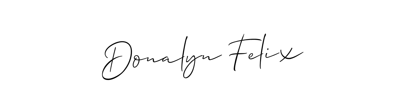 How to Draw Donalyn Felix signature style? Allison_Script is a latest design signature styles for name Donalyn Felix. Donalyn Felix signature style 2 images and pictures png