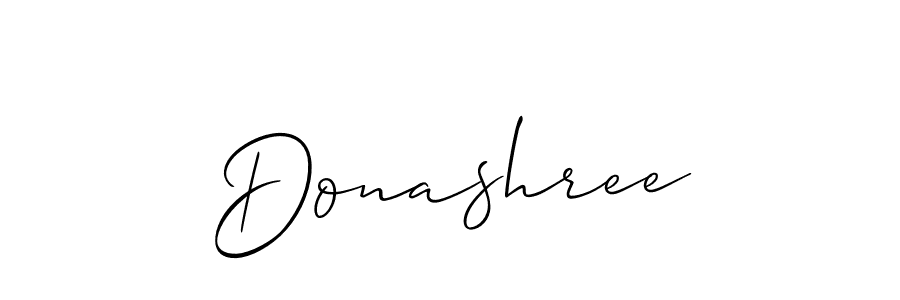 Create a beautiful signature design for name Donashree. With this signature (Allison_Script) fonts, you can make a handwritten signature for free. Donashree signature style 2 images and pictures png