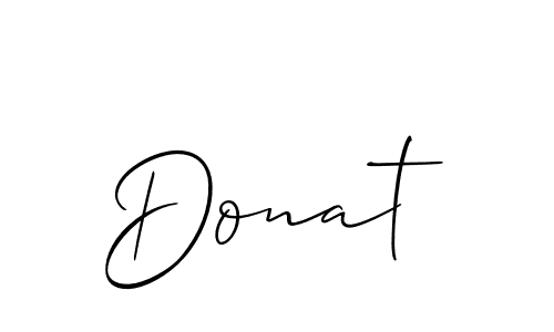 How to make Donat name signature. Use Allison_Script style for creating short signs online. This is the latest handwritten sign. Donat signature style 2 images and pictures png