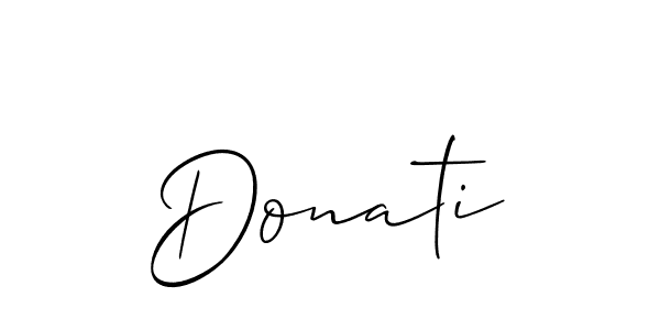 Allison_Script is a professional signature style that is perfect for those who want to add a touch of class to their signature. It is also a great choice for those who want to make their signature more unique. Get Donati name to fancy signature for free. Donati signature style 2 images and pictures png