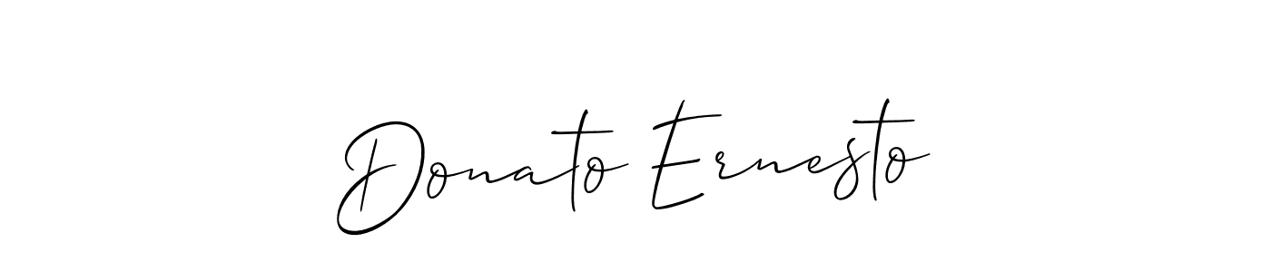 Make a short Donato Ernesto signature style. Manage your documents anywhere anytime using Allison_Script. Create and add eSignatures, submit forms, share and send files easily. Donato Ernesto signature style 2 images and pictures png