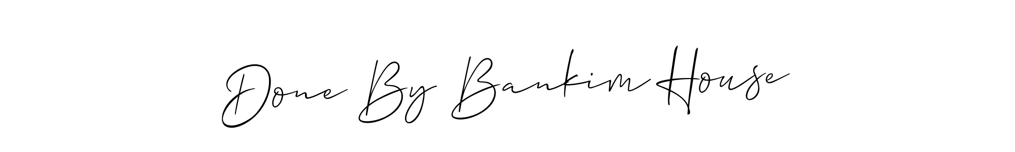 How to Draw Done By Bankim House signature style? Allison_Script is a latest design signature styles for name Done By Bankim House. Done By Bankim House signature style 2 images and pictures png