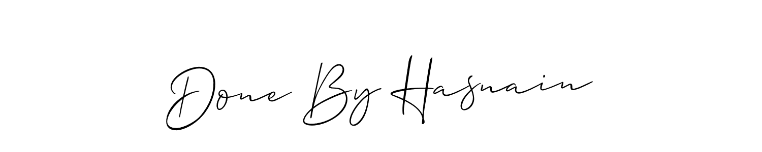 Here are the top 10 professional signature styles for the name Done By Hasnain. These are the best autograph styles you can use for your name. Done By Hasnain signature style 2 images and pictures png