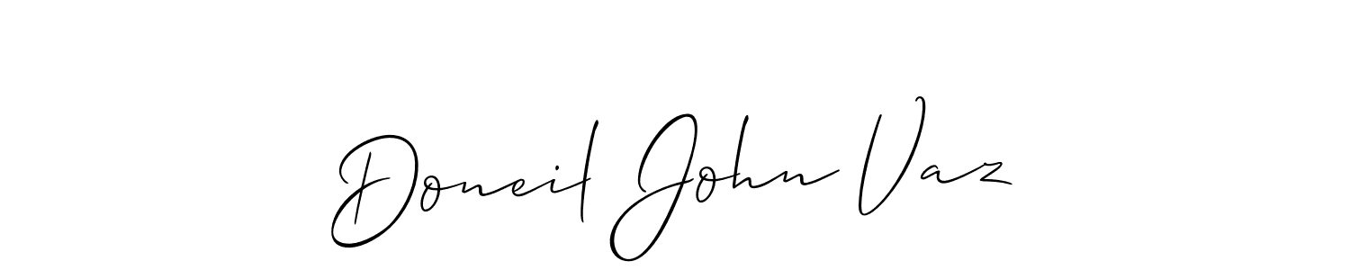 Create a beautiful signature design for name Doneil John Vaz. With this signature (Allison_Script) fonts, you can make a handwritten signature for free. Doneil John Vaz signature style 2 images and pictures png