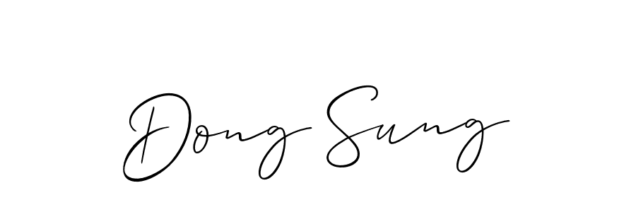 It looks lik you need a new signature style for name Dong Sung. Design unique handwritten (Allison_Script) signature with our free signature maker in just a few clicks. Dong Sung signature style 2 images and pictures png