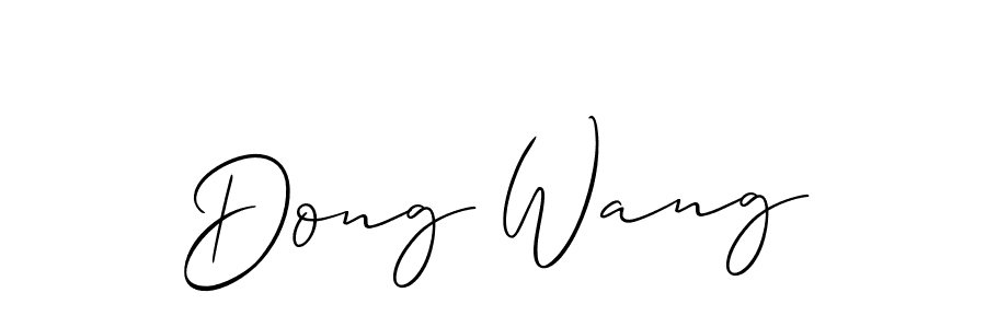 How to make Dong Wang name signature. Use Allison_Script style for creating short signs online. This is the latest handwritten sign. Dong Wang signature style 2 images and pictures png