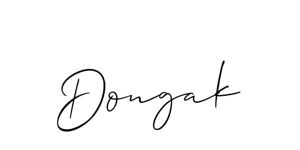 Also we have Dongak name is the best signature style. Create professional handwritten signature collection using Allison_Script autograph style. Dongak signature style 2 images and pictures png