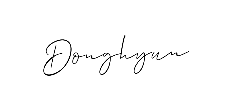 How to make Donghyun name signature. Use Allison_Script style for creating short signs online. This is the latest handwritten sign. Donghyun signature style 2 images and pictures png