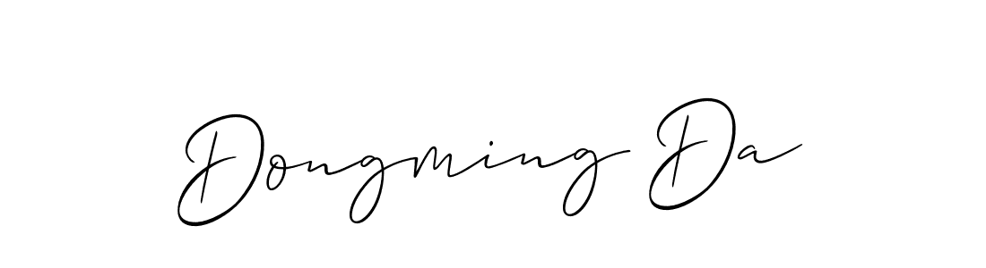 Design your own signature with our free online signature maker. With this signature software, you can create a handwritten (Allison_Script) signature for name Dongming Da. Dongming Da signature style 2 images and pictures png