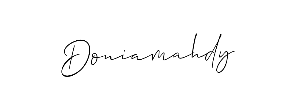 How to make Doniamahdy signature? Allison_Script is a professional autograph style. Create handwritten signature for Doniamahdy name. Doniamahdy signature style 2 images and pictures png