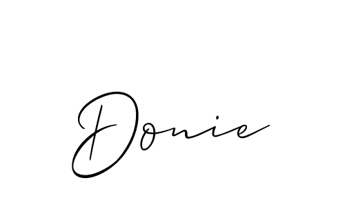 Make a beautiful signature design for name Donie. With this signature (Allison_Script) style, you can create a handwritten signature for free. Donie signature style 2 images and pictures png