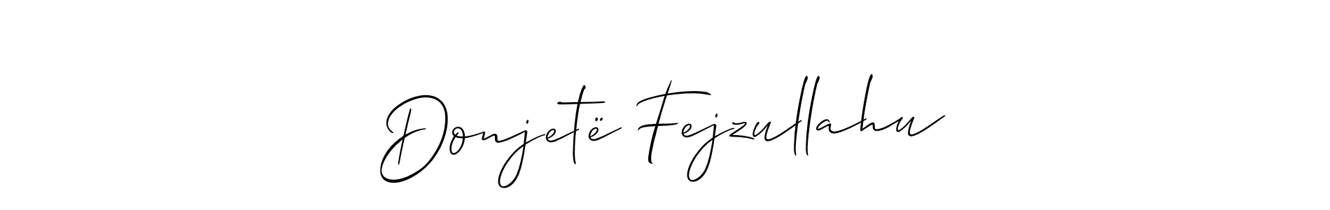 Design your own signature with our free online signature maker. With this signature software, you can create a handwritten (Allison_Script) signature for name Donjetë Fejzullahu. Donjetë Fejzullahu signature style 2 images and pictures png