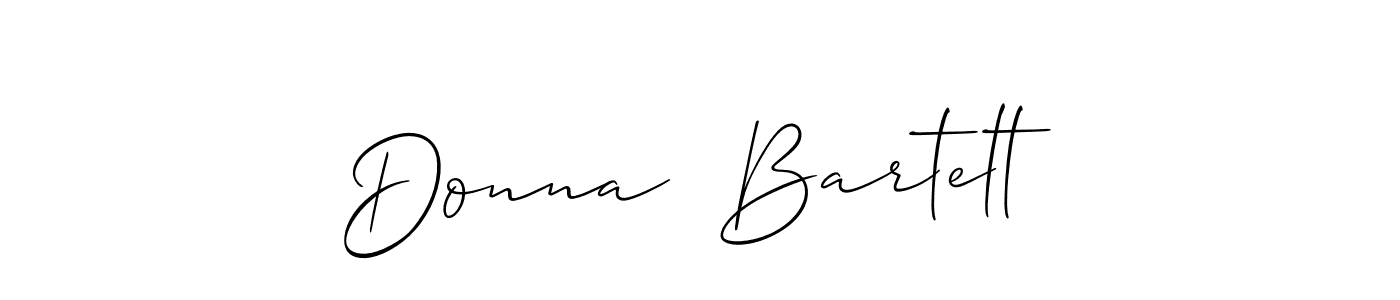 Allison_Script is a professional signature style that is perfect for those who want to add a touch of class to their signature. It is also a great choice for those who want to make their signature more unique. Get Donna  Bartelt name to fancy signature for free. Donna  Bartelt signature style 2 images and pictures png