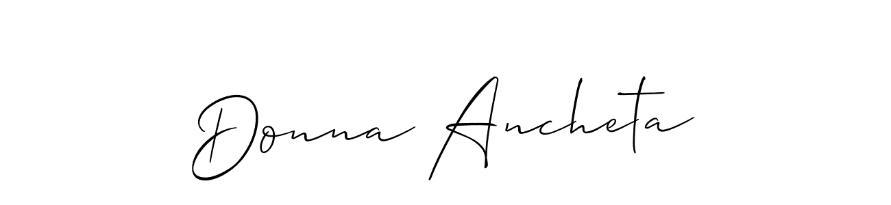 Best and Professional Signature Style for Donna Ancheta. Allison_Script Best Signature Style Collection. Donna Ancheta signature style 2 images and pictures png