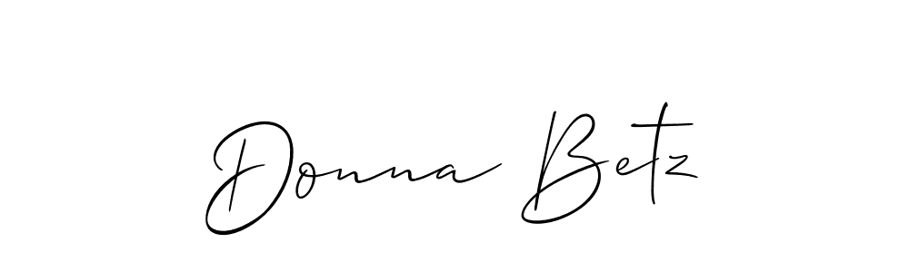 Also You can easily find your signature by using the search form. We will create Donna Betz name handwritten signature images for you free of cost using Allison_Script sign style. Donna Betz signature style 2 images and pictures png