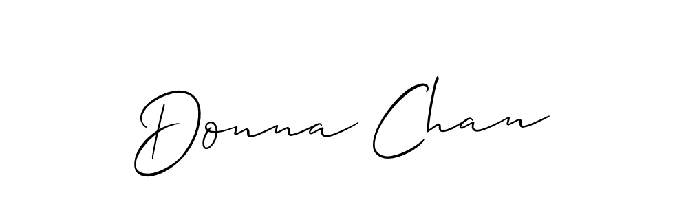 You should practise on your own different ways (Allison_Script) to write your name (Donna Chan) in signature. don't let someone else do it for you. Donna Chan signature style 2 images and pictures png