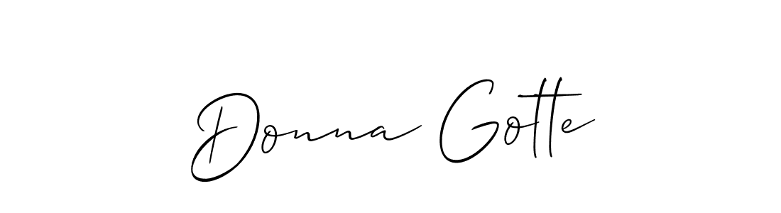 Design your own signature with our free online signature maker. With this signature software, you can create a handwritten (Allison_Script) signature for name Donna Gotte. Donna Gotte signature style 2 images and pictures png