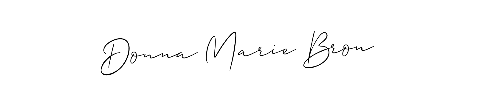 The best way (Allison_Script) to make a short signature is to pick only two or three words in your name. The name Donna Marie Bron include a total of six letters. For converting this name. Donna Marie Bron signature style 2 images and pictures png