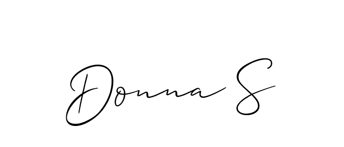 How to make Donna S signature? Allison_Script is a professional autograph style. Create handwritten signature for Donna S name. Donna S signature style 2 images and pictures png