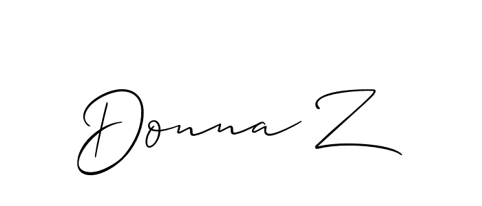 How to Draw Donna Z signature style? Allison_Script is a latest design signature styles for name Donna Z. Donna Z signature style 2 images and pictures png