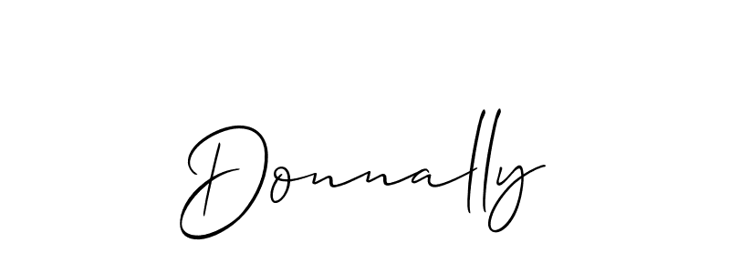 How to make Donnally signature? Allison_Script is a professional autograph style. Create handwritten signature for Donnally name. Donnally signature style 2 images and pictures png