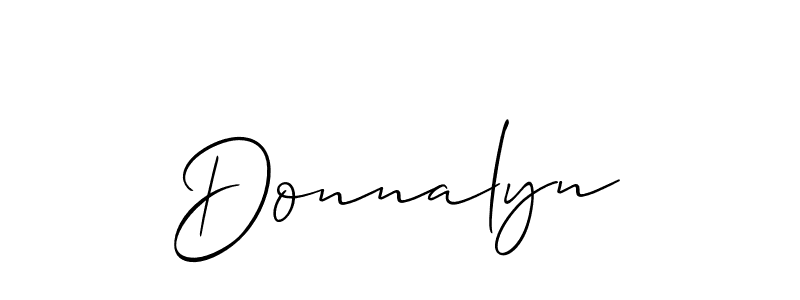 How to make Donnalyn signature? Allison_Script is a professional autograph style. Create handwritten signature for Donnalyn name. Donnalyn signature style 2 images and pictures png