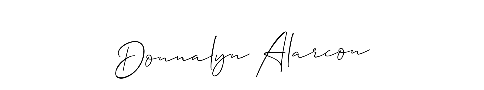 How to Draw Donnalyn Alarcon signature style? Allison_Script is a latest design signature styles for name Donnalyn Alarcon. Donnalyn Alarcon signature style 2 images and pictures png