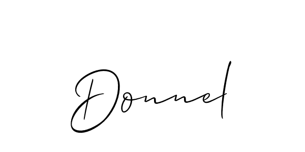 The best way (Allison_Script) to make a short signature is to pick only two or three words in your name. The name Donnel include a total of six letters. For converting this name. Donnel signature style 2 images and pictures png