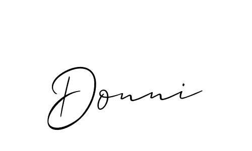 It looks lik you need a new signature style for name Donni. Design unique handwritten (Allison_Script) signature with our free signature maker in just a few clicks. Donni signature style 2 images and pictures png