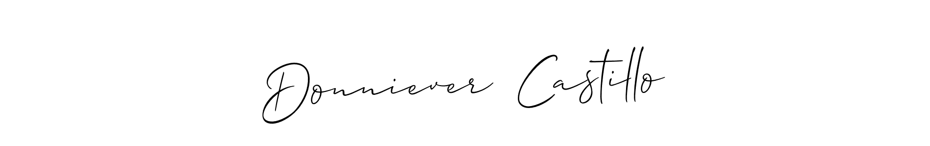 Create a beautiful signature design for name Donniever  Castillo. With this signature (Allison_Script) fonts, you can make a handwritten signature for free. Donniever  Castillo signature style 2 images and pictures png