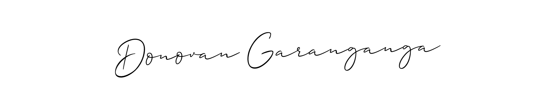Make a beautiful signature design for name Donovan Garanganga. With this signature (Allison_Script) style, you can create a handwritten signature for free. Donovan Garanganga signature style 2 images and pictures png