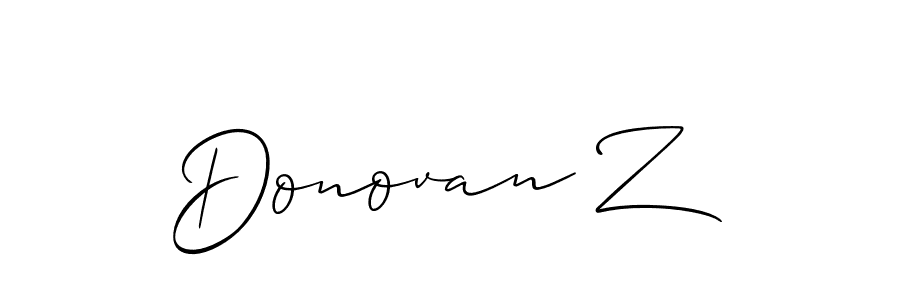 The best way (Allison_Script) to make a short signature is to pick only two or three words in your name. The name Donovan Z include a total of six letters. For converting this name. Donovan Z signature style 2 images and pictures png