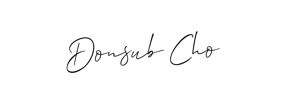 It looks lik you need a new signature style for name Donsub Cho. Design unique handwritten (Allison_Script) signature with our free signature maker in just a few clicks. Donsub Cho signature style 2 images and pictures png
