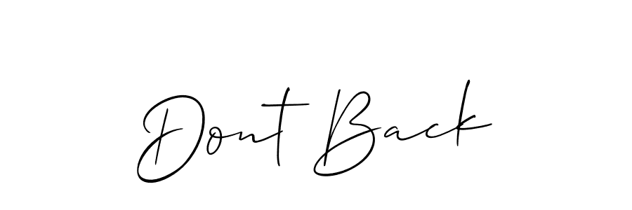 Dont Back stylish signature style. Best Handwritten Sign (Allison_Script) for my name. Handwritten Signature Collection Ideas for my name Dont Back. Dont Back signature style 2 images and pictures png