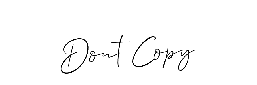 How to make Dont Copy name signature. Use Allison_Script style for creating short signs online. This is the latest handwritten sign. Dont Copy signature style 2 images and pictures png