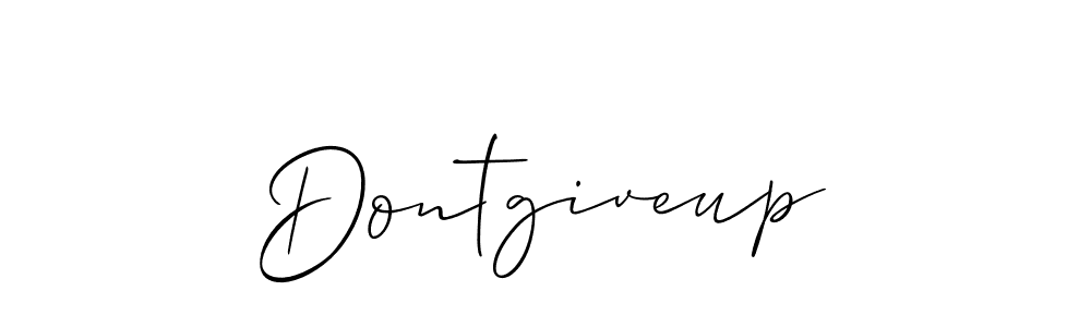 Also You can easily find your signature by using the search form. We will create Dontgiveup name handwritten signature images for you free of cost using Allison_Script sign style. Dontgiveup signature style 2 images and pictures png