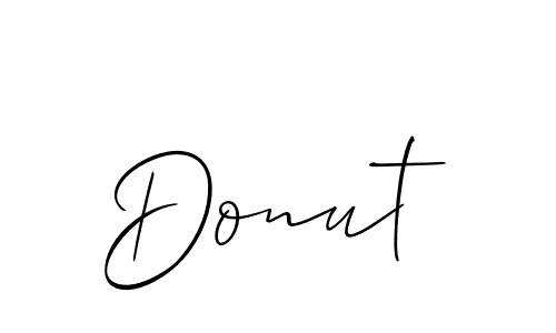 How to make Donut signature? Allison_Script is a professional autograph style. Create handwritten signature for Donut name. Donut signature style 2 images and pictures png