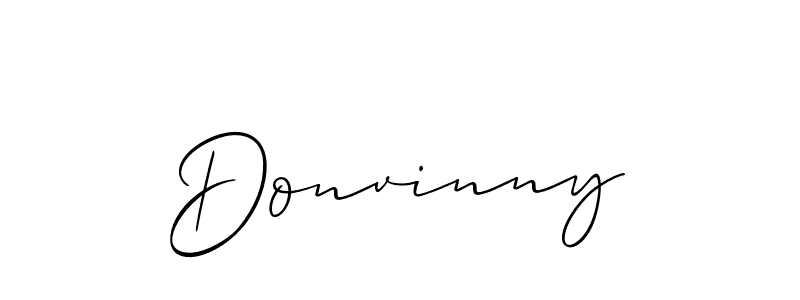 How to make Donvinny signature? Allison_Script is a professional autograph style. Create handwritten signature for Donvinny name. Donvinny signature style 2 images and pictures png