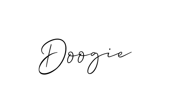 Design your own signature with our free online signature maker. With this signature software, you can create a handwritten (Allison_Script) signature for name Doogie. Doogie signature style 2 images and pictures png