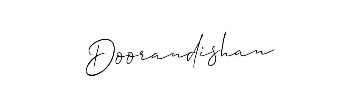 Use a signature maker to create a handwritten signature online. With this signature software, you can design (Allison_Script) your own signature for name Doorandishan. Doorandishan signature style 2 images and pictures png
