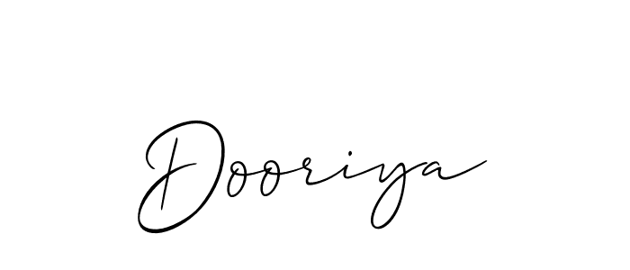 Also we have Dooriya name is the best signature style. Create professional handwritten signature collection using Allison_Script autograph style. Dooriya signature style 2 images and pictures png