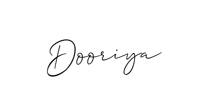 Also we have Dooriya name is the best signature style. Create professional handwritten signature collection using Allison_Script autograph style. Dooriya signature style 2 images and pictures png